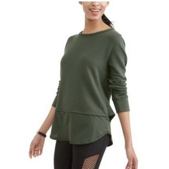 AVIA french terry lace up back pullover sweatshirt - Picture 2 of 8